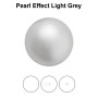 0165-Preciosa Nacre Pearl Round-Semi Maxima Light Grey 10mm
