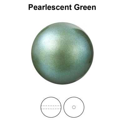 0181-Preciosa Round Pearl Maxima 1H Pearlescent Green 10mm