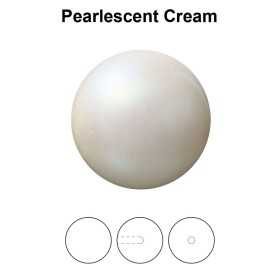 0192-Preciosa Nacre Pearl Round-Semi Maxima, Pearlescent Cream 12mm