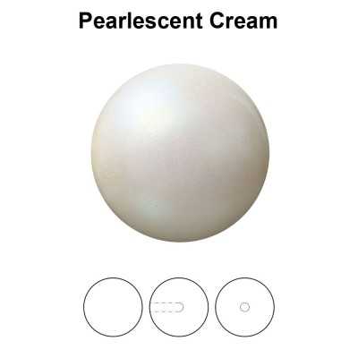 0192-Preciosa Nacre Pearl Round-Semi Maxima, Pearlescent Cream 12mm