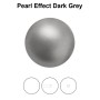 0206-Preciosa Nacre Pearl Round-Semi Maxima Dark Grey 10mm