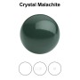 0216-Preciosa Round Pearl Maxima 1/2H, Malachite 12mm