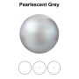 0213-Preciosa Nacre Pearl Round-Semi Maxima Pearlescent Grey 10mm