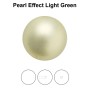 0217-Preciosa Nacre Round-Semi Maxima, Light Green Pearl Effect 12mm