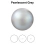 0218-Preciosa Nacre Round-Semi Maxima, Pearlescent Grey 12mm