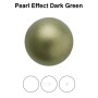 0226-Preciosa Nacre Round-Semi Maxima, Dark Green 12mm
