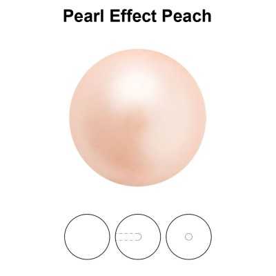 0239-Preciosa Round Pearl Maxima 1/2H, Peach Pearl Effect 12mm