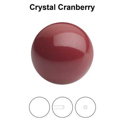 0238-Preciosa Nacre Round-Semi Maxima, Cranberry 12mm