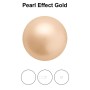 0188-Preciosa Nacre Pearl Round-Semi Maxima Gold 10mm