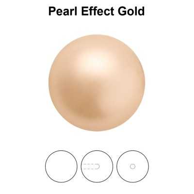 0188-Preciosa Nacre Pearl Round-Semi Maxima Gold 10mm