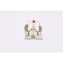 E1264-G- Link argint Minnie Mouse cu cristal 12x13mm 0,50mm 1 buc