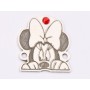 E1264-G- Link argint Minnie Mouse cu cristal 12x13mm 0,50mm 1 buc