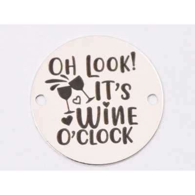 E1267 GS Link din argint "Wine O`Clock" 16.5mm 0.33mm