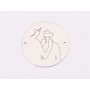 E1290 GS Link rotund argint 925 Make me smile 16.5mm 1 buc