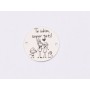 E1293 GS Link rotund argint 925 Te iubim, super tati! 16.5mm 1 buc