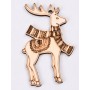 L323-Figurina din lemn Winter Reindeer 8x5 cm