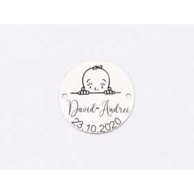 S109 - Serviciu gravura baietel cu nume si data nasterii