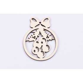 L349-Glob de lemn "Vasc si fundita" 8x6 cm