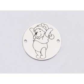 E1320-GS-Link banut argint 925 Winnie de Pooh 16.5mm - 1 buc