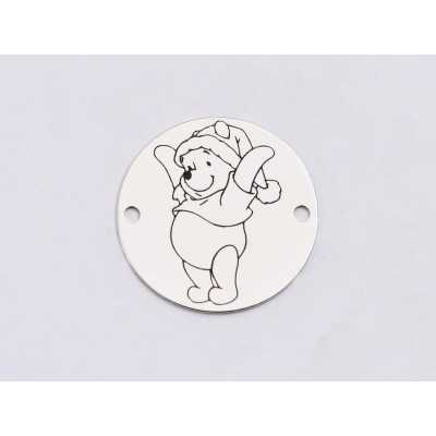 E1320-GS-Link banut argint 925 Winnie de Pooh 16.5mm - 1 buc