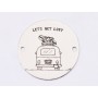 E1322-GS-Link banut argint 925 Let's get lost 16.5mm - 1 buc