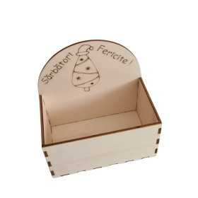 L354 Plic pentru flori pom de craciun cu caciulita V2 16x10x8 cm