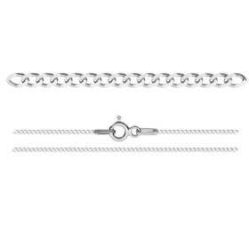 G0517-Lant curb argint 925 1.10mm x 46 cm cu incuietoare - 1 buc