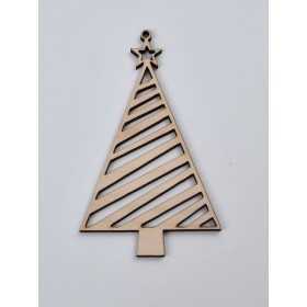 L357-Decoratiune din lemn Bradut model 1, 6.5x11.5cm - 1 buc