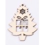L366-Decoratiune din lemn Bradut, 7x5.5cm - 1 buc
