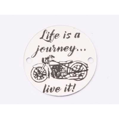 E1335-GS-Link argint 925 Life is a journey... live it! 16,5mm - 1buc