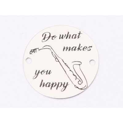 E1336-GS-Link argint 925 Do what makes you happy 16,5mm - 1buc