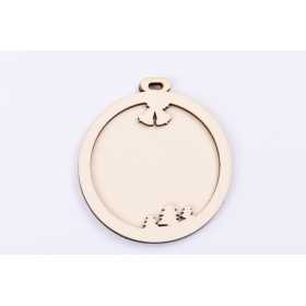 L377-Decoratiune glob personalizabil cu foto 10x9 cm 1buc