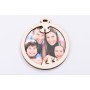 L377-Decoratiune glob personalizabil cu foto 10x9 cm 1buc