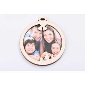 L377-Decoratiune glob personalizabil cu foto 10x9 cm 1buc
