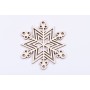 L380-Decoratiune din lemn snowflake 8 x 7 cm - 1 buc
