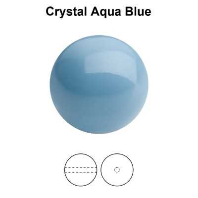 0444-Round Pearl Maxima 1/2H Aqua Blue 12mm