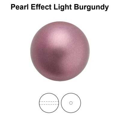 0470-Preciosa Round Pearl Maxima 1H Light Burgundy 4mm