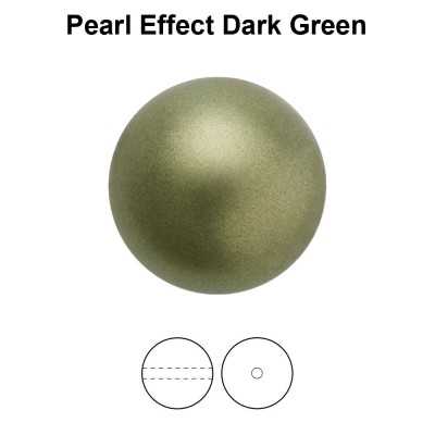 0086-Preciosa Nacre Pearl Round Maxima Dark Green Pearl Effect 4mm