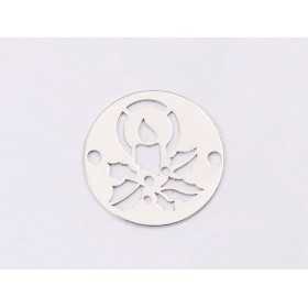 E1350-N-Link banut din argint Lumanare si vasc, 12mm 0.33mm