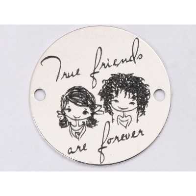 E1354-GS-Link argint 925 "True friends are forever" 16.5mm - 1 buc