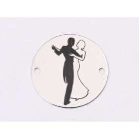 E1363-GS-Link din argint 925 Indragostiti, 16.5mm - 1 buc