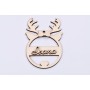 L396-Glob din lemn "Santa`s helper" personalizabil cu nume 11 x 7 cm - 1 buc