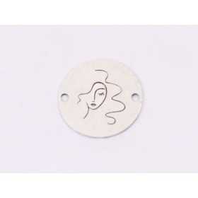 E1371-N-Link banut din argint Chip feminin, 12mm 0.4mm - 1 buc