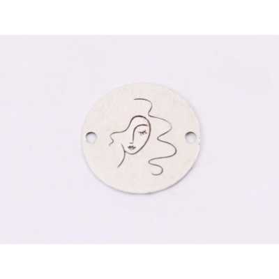 E1371-N-Link banut din argint Chip feminin, 12mm 0.4mm - 1 buc