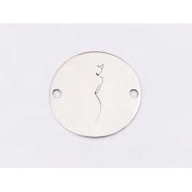 E1372-N-Link banut din argint Silueta, 12mm 0.4mm - 1 buc