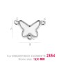 G0745-Baza pandant 3 bucle pentru Swarovski Butterfly 2854 12mm