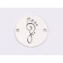 E1378-N-Link banut din argint Talpita stilizata, 12mm 0.4mm - 1 buc