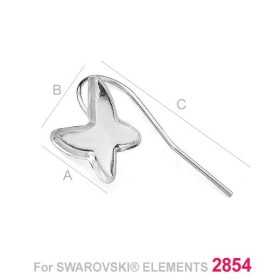 G0746-Tortita deschisa pentru Swarovski Butterfly 2854 de 12mm G0746-Tortita deschisa pentru Swarovski Butterfly 2854 de 12mm