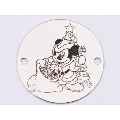 E1382-GS-Link din argint 925 Santa Mickey 16.5mm - 1 buc