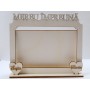 L406-Decoratiune suport foto "Mereu Impreuna" din lemn 17.5x15 cm - 1 buc